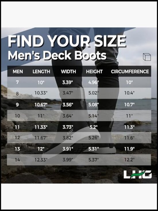 Men\'s Ankle Deck Boots Waterproof Rubber Rain Boots High Traction Slip-on main image 6